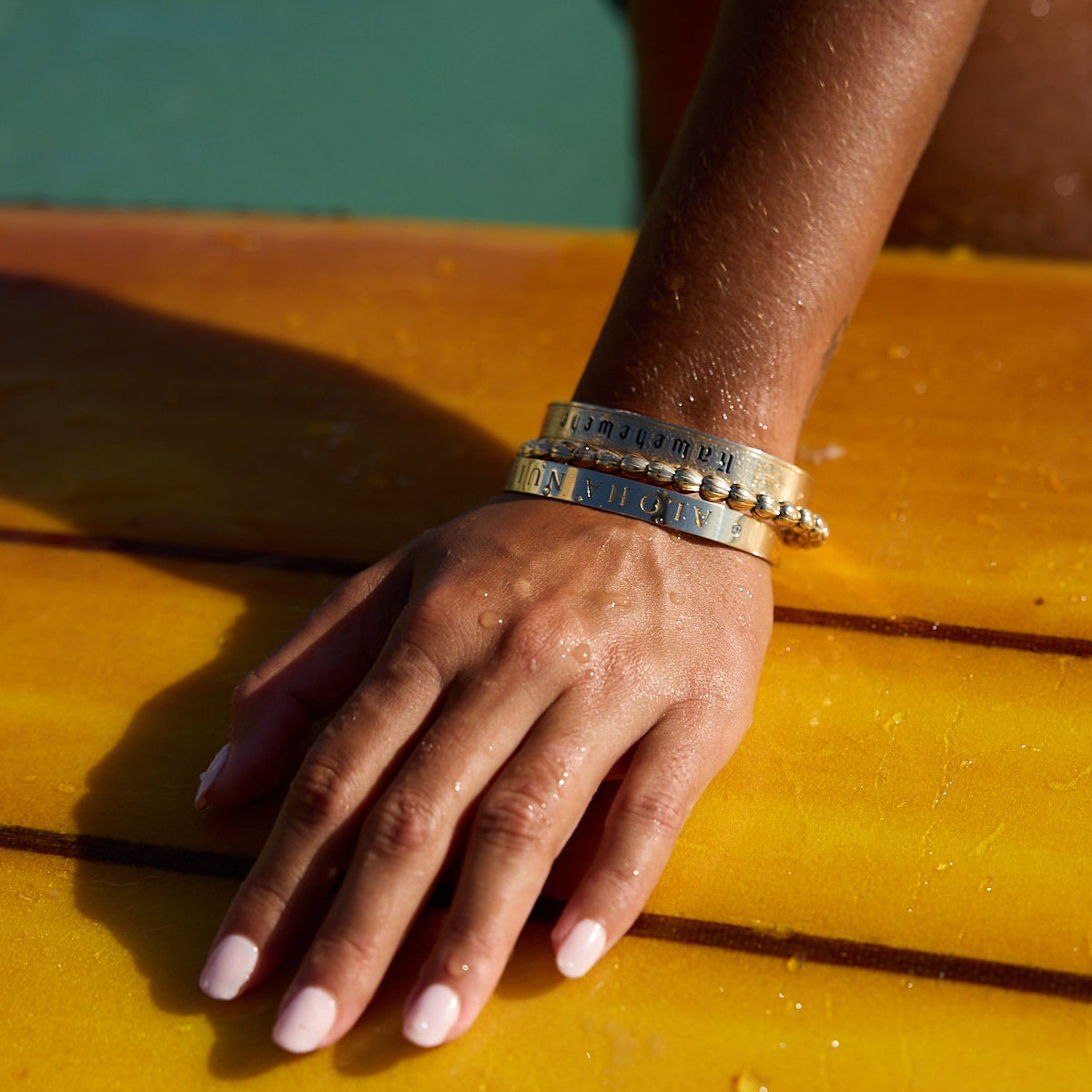 Aloha Nui Bangle with Diamonds アロハ・ヌイ ８ミリ