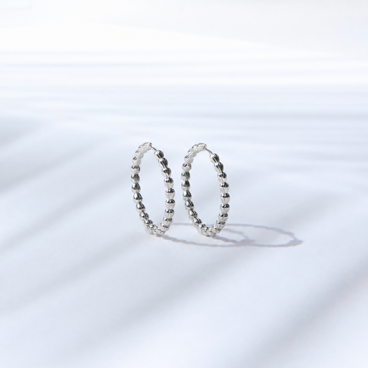 Lei Pikake Hoop Earrings - Large