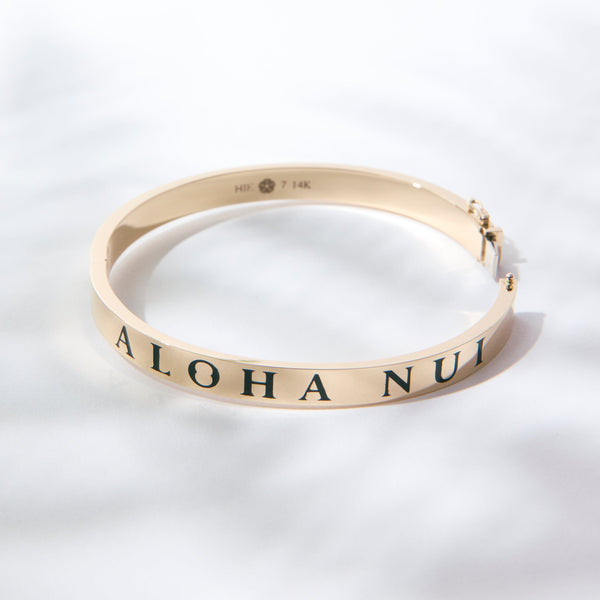 Aloha Nui Bangle with Clasp/Hinge