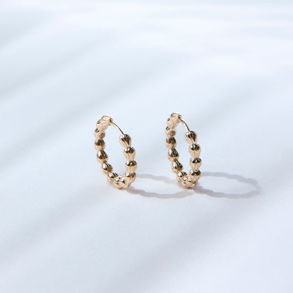 Lei Pikake Hoop Earrrings - Small