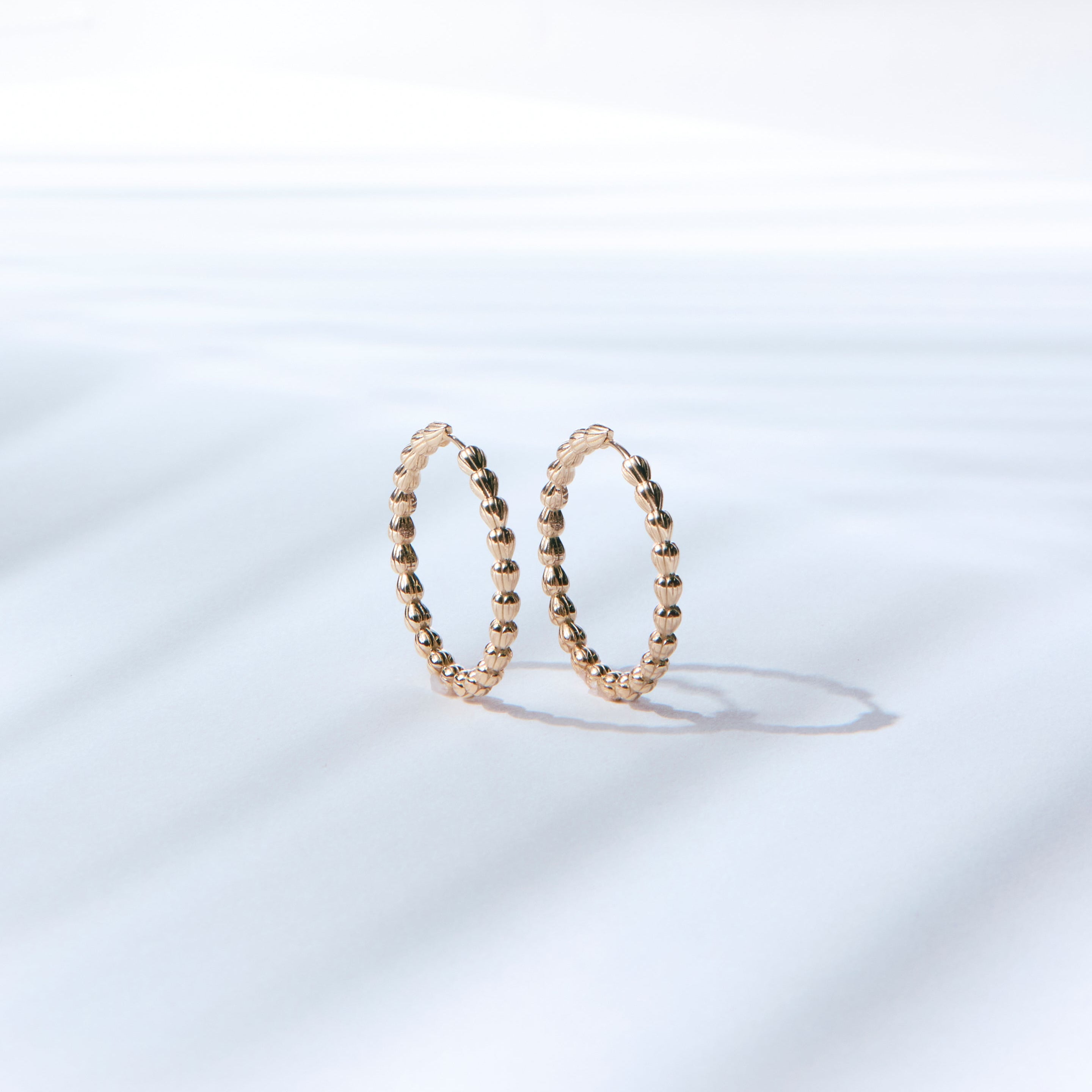 Lei Pikake Hoop Earrings - Large