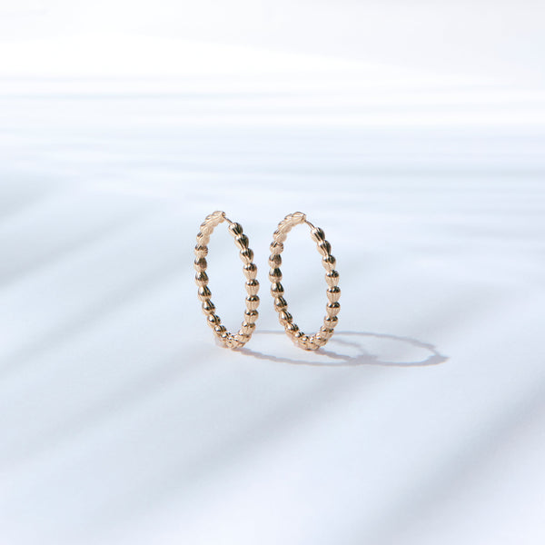 Lei Pikake Hoop Earrings - Large